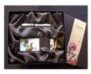 宮廷花鳥（紅牡丹）3件套
